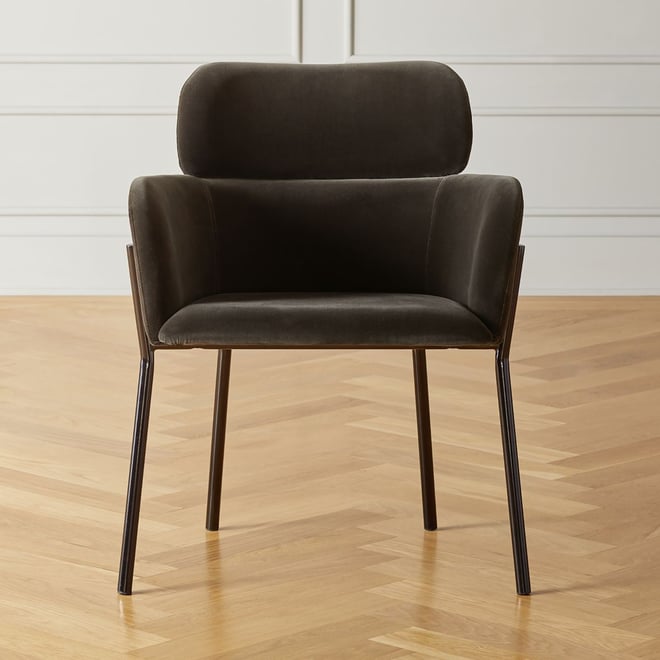 Cb2 green velvet chair new arrivals