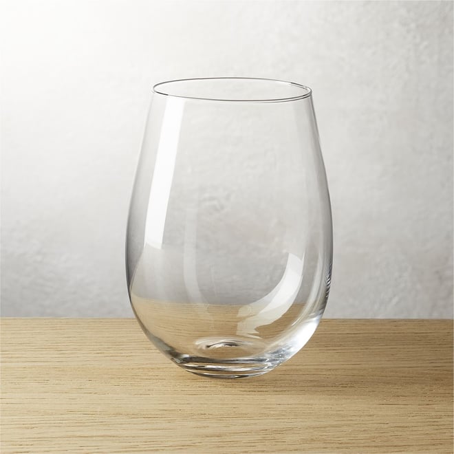 Stemless Wine Glass x 2 13oz, Clear, Wine Culture