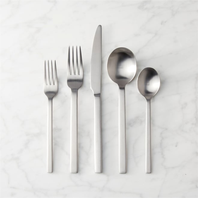 20-Piece Rush Brushed Silver Flatware Set + Reviews