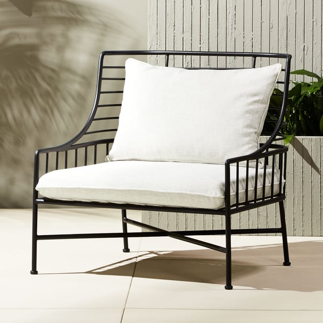 Black and white outdoor chair outlet cushions