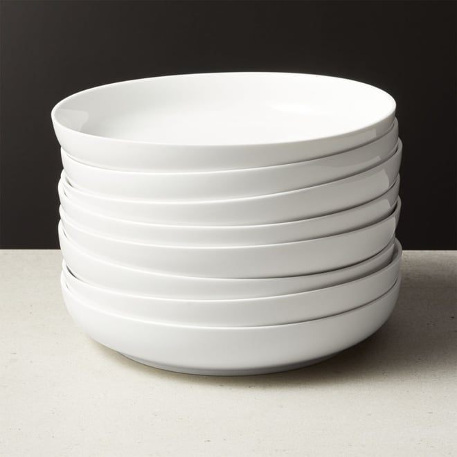 Contact Modern White Pasta Bowl Set of 8 Reviews CB2