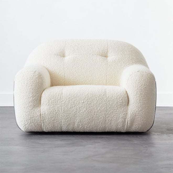 Cream sherpa chair hot sale