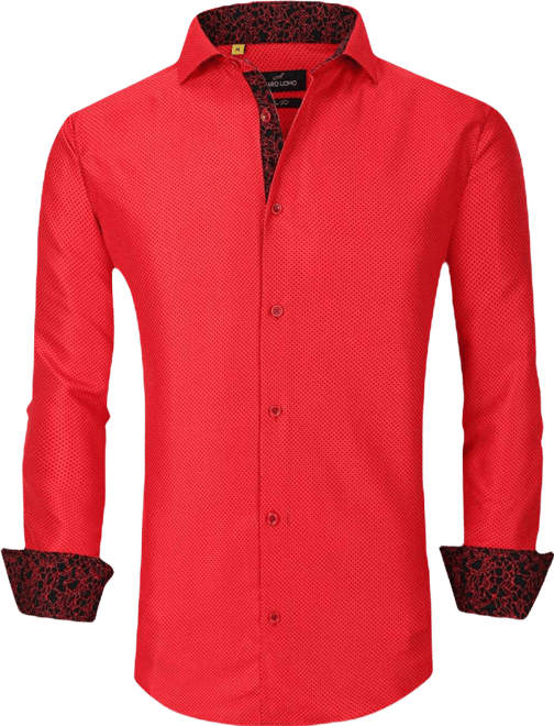 Men's Slim Fit Business Nautical Button Down Dress Shirt