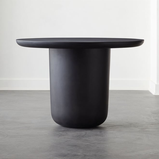 Black concrete outlet table top