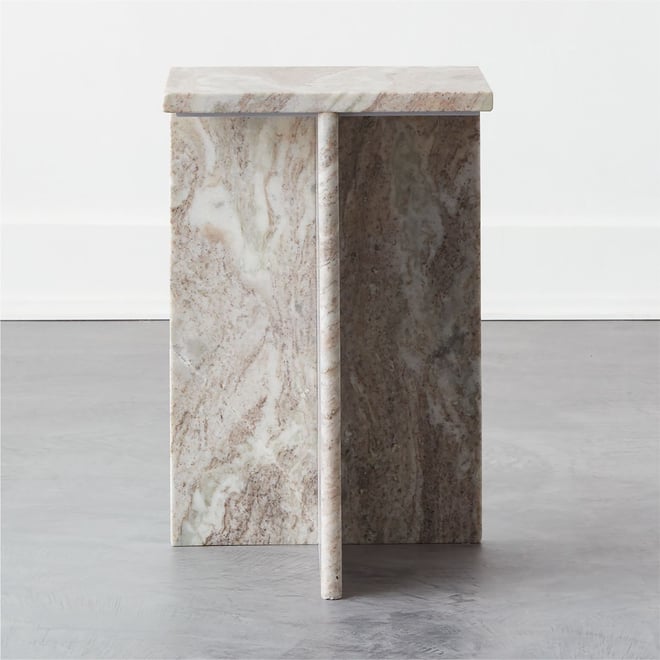 Marble tall side deals table