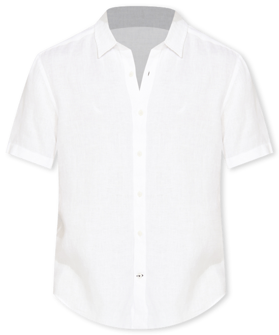 Men's Classic-Fit Solid Linen Short-Sleeve Shirt