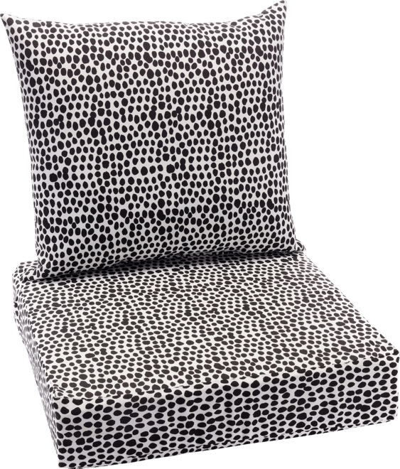 Black outdoor deep online seat cushions