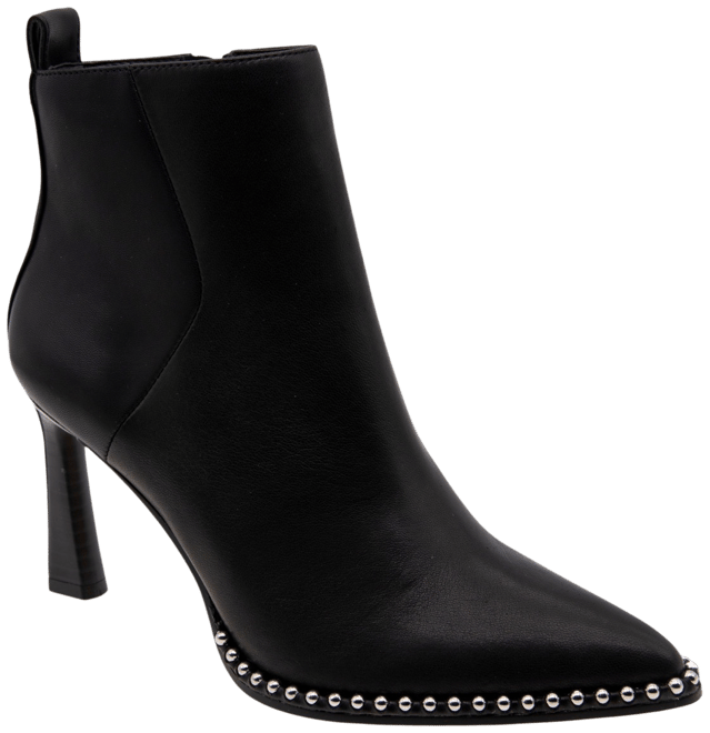 Women's Black Booties | Snip Toe Ankle Cowgirl Booties | Vaccari | Size Size 10