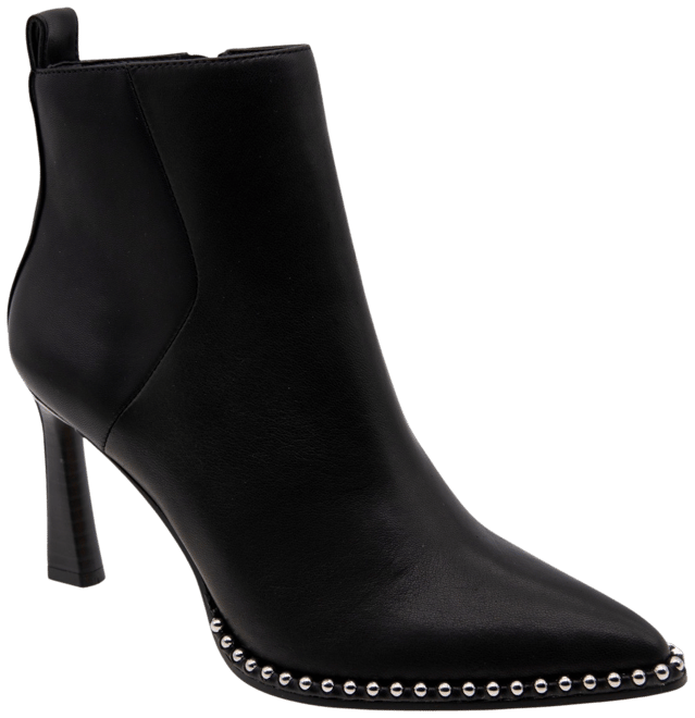 Women's Black Booties | Snip Toe Ankle Cowgirl Booties | Vaccari | Size Size 10