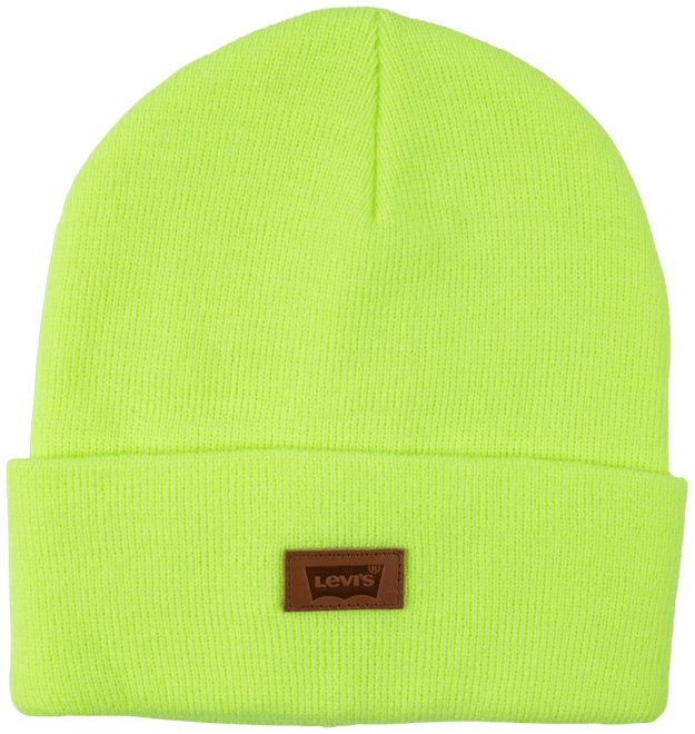 All Season Comfy Leather Logo Patch Hero Beanie