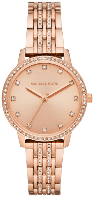 Women's Melissa Rose Gold-Tone Stainless Steel Bracelet Watch 35mm