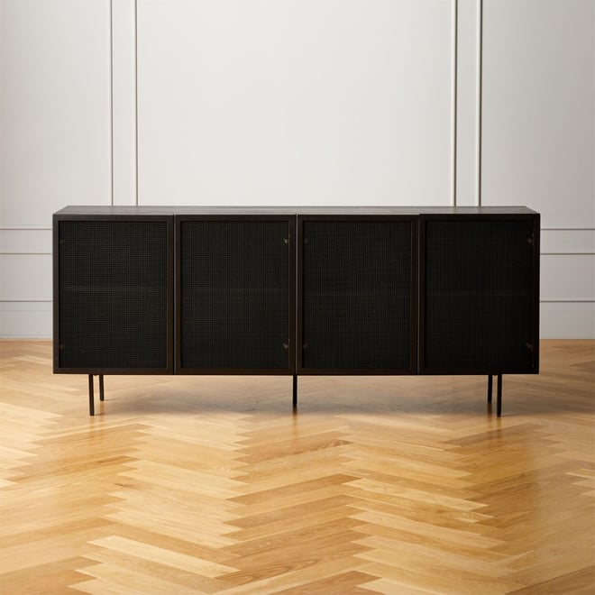 Trace Black Wire Mesh Credenza 71 + Reviews