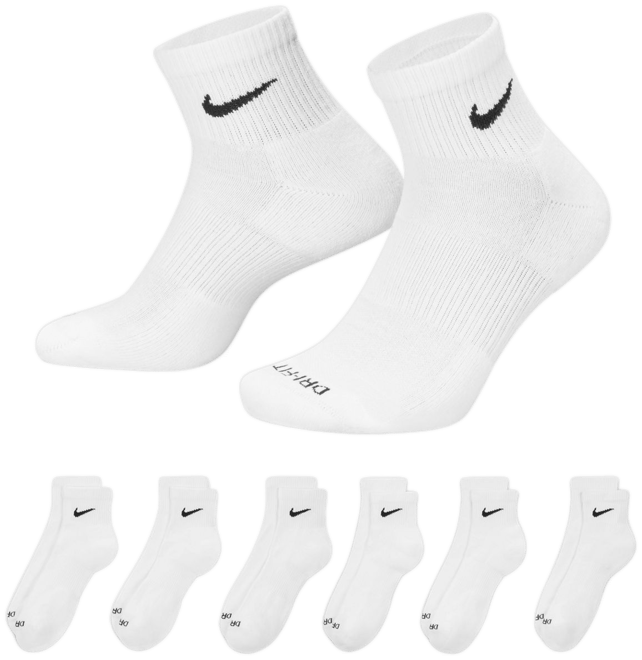 Image of Nike Everyday Plus Cushioned Training Ankle Socks (6 Pairs)