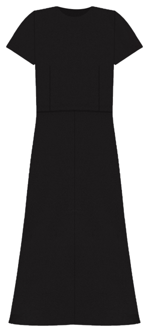 The Midi Flare Dress in Double Knit