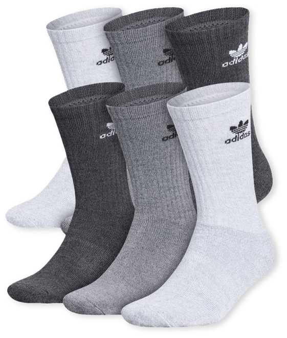 adidas Originals Men's Trefoil Crew Socks - 6 Pack