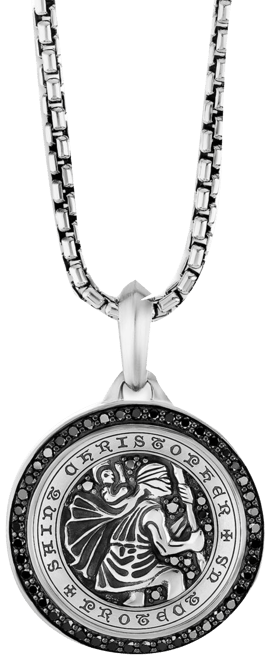 David Yurman sterling silver 2024 st Christopher pendant