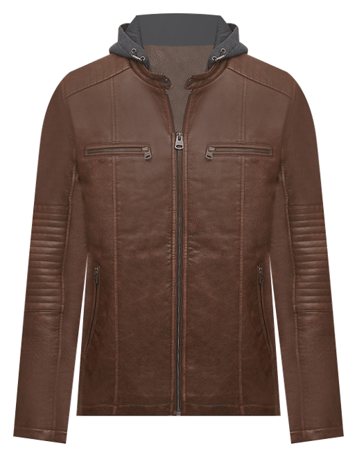 Levi's faux leather online hooded jacket