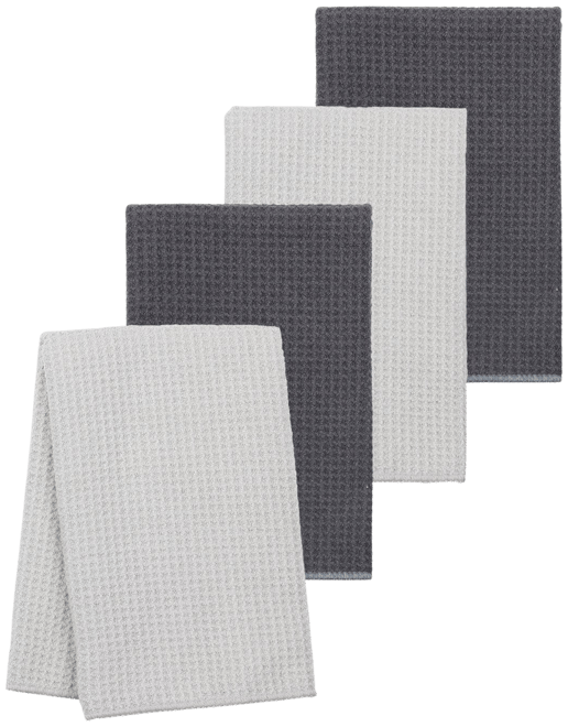 Microfibre Dish Cloth Scrubber Side Mesh Backing Grey Kitchen Towels
