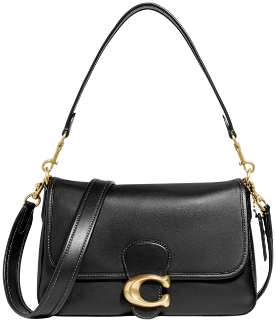 COACH Soft Tabby Leather Shoulder Bag with Removable Crossbody