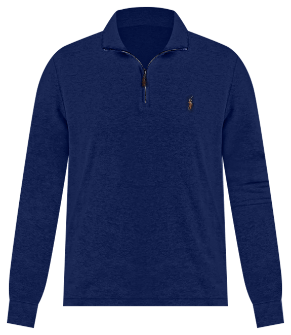 Men's Estate-Rib Cotton Quarter-Zip Pullover