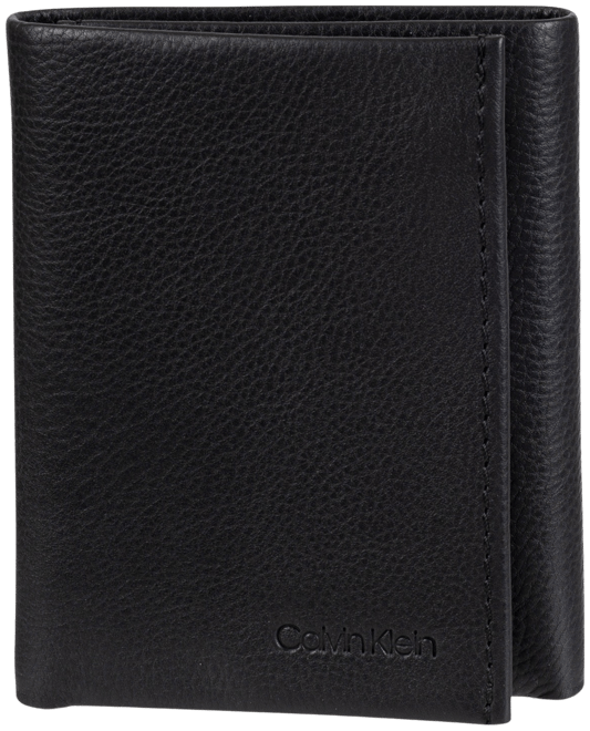 Calvin Klein Men's Soft Milled Trifold Wallet - Macy's