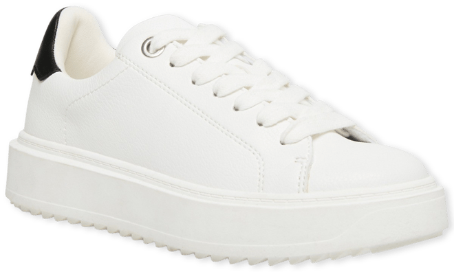 Womens Steve Madden Charlie Rhinestone Sneaker - White / Silver