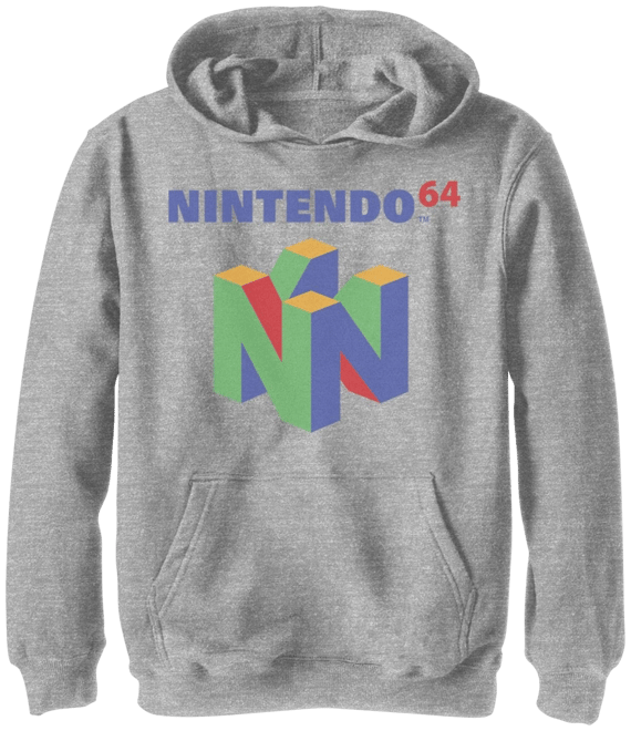 Boys 8 20 Nintendo 64 Logo Colorful Hoodie