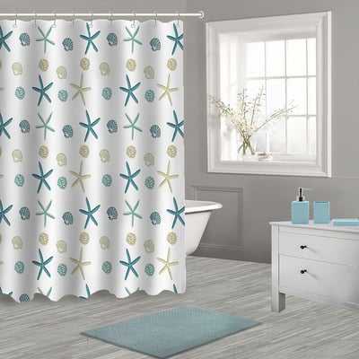 Popular Bath Oceana 17pc Set Shower, Juicy Couture Pearl Shower Curtain Set