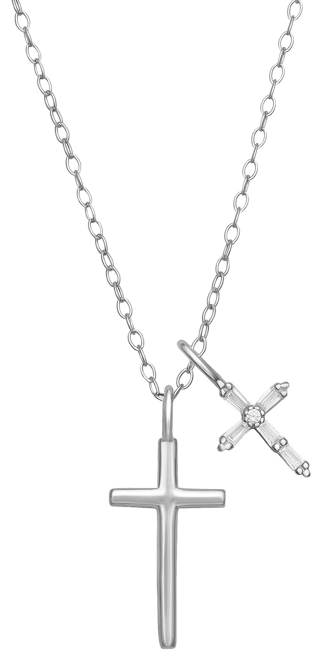 Silver cross clearance necklace womens kohls