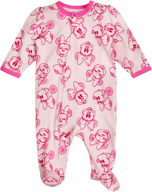 Disney Women's Minnie Mouse Long Sleeve One Piece Pajama