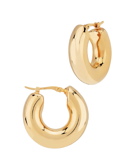 Chanel Brand New Gold CC Transparent Large Hoop Earrings
