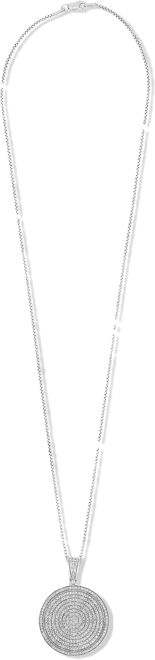 Men's Diamond Circle 22" Pendant Necklace (1/2 ct. t.w.) in Sterling Silver (Also in Black Diamond)