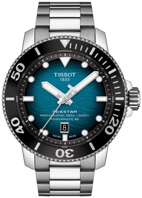 Tissot Men s Swiss Automatic Seastar Stainless Steel Bracelet