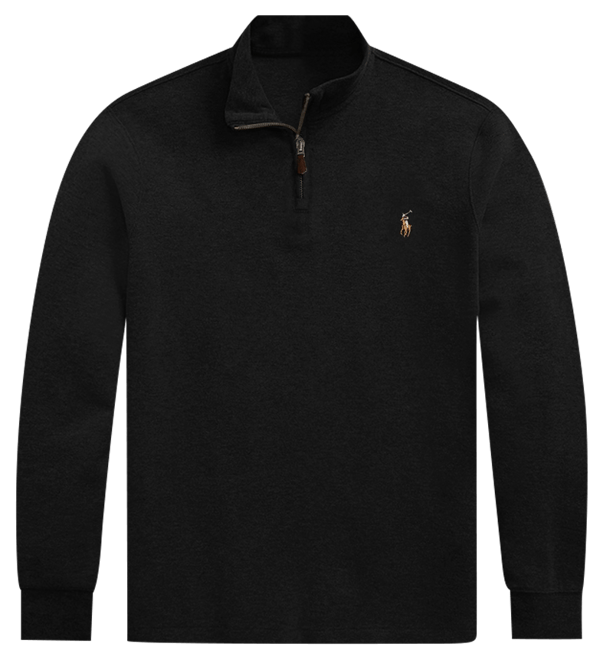 Men's Estate-Rib Cotton Quarter-Zip Pullover