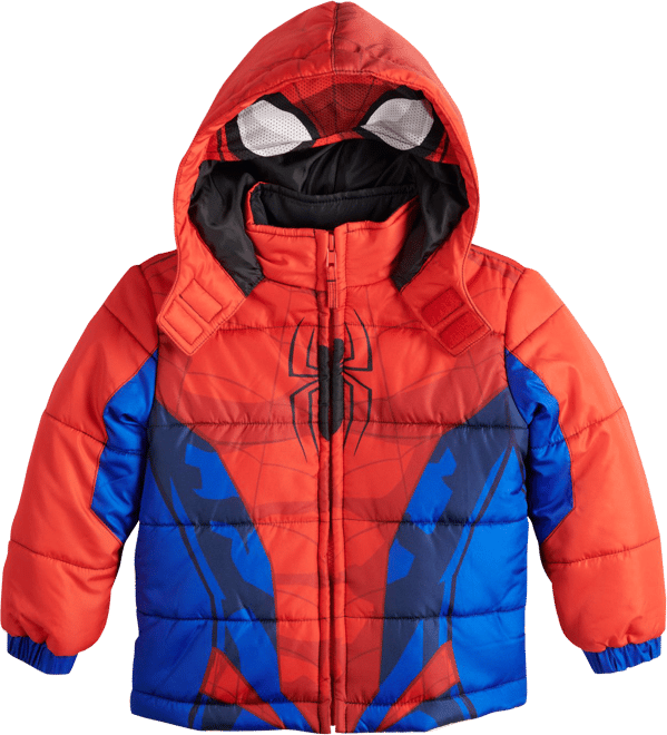 Black Puffer Spider-Man Down Jacket - Jacket Makers