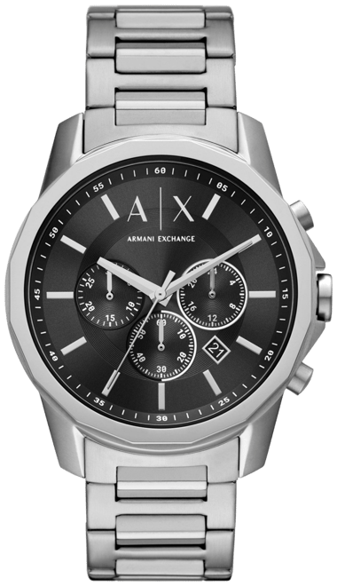 Men's Chronograph Stainless Steel Bracelet Watch 44mm