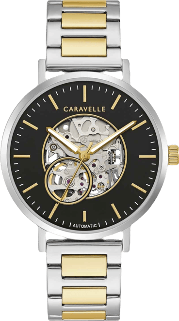 Designed by Bulova Men's Automatic Two-Tone Stainless Steel Bracelet Watch 39.5mm