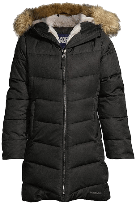 Girls 2-20 Lands' End Fleece-Lined ThermoPlume® Coat