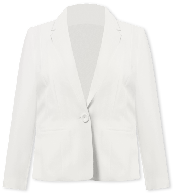 Plus Size Crepe One-Button Blazer