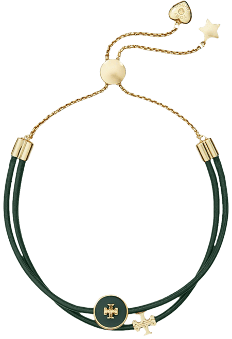 Tory Burch Kira Logo & Leather Cord Double Row Slider Bracelet |  Bloomingdale's
