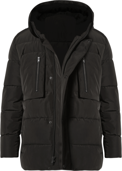 Men's Yarmouth Micro Sheen Parka Jacket with Fleece-Lined Hood