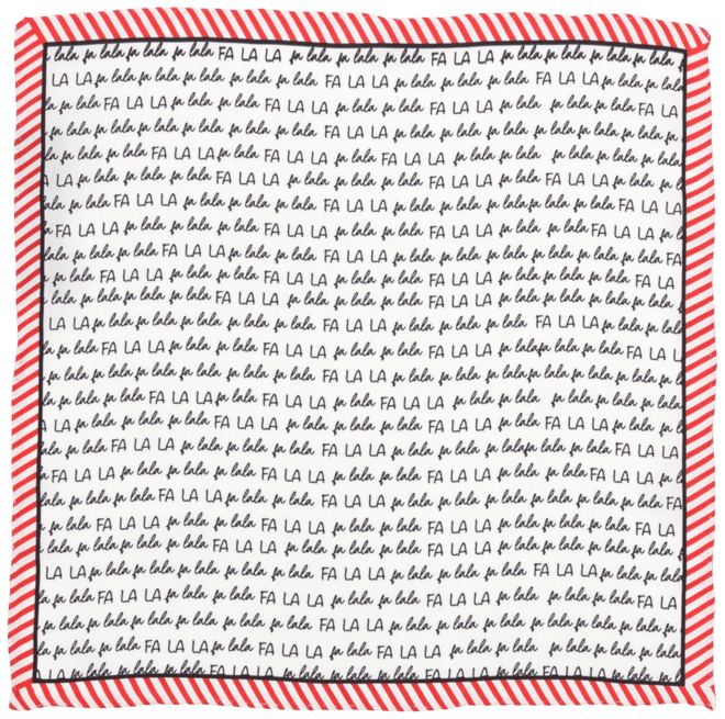 Men's Fa La La Holiday Pocket Square