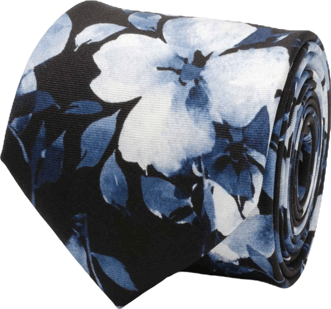 Men's Painted Floral Silk Tie
