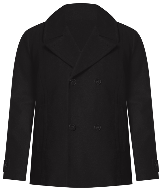 Men's Danton Peacoat with Inset Bib