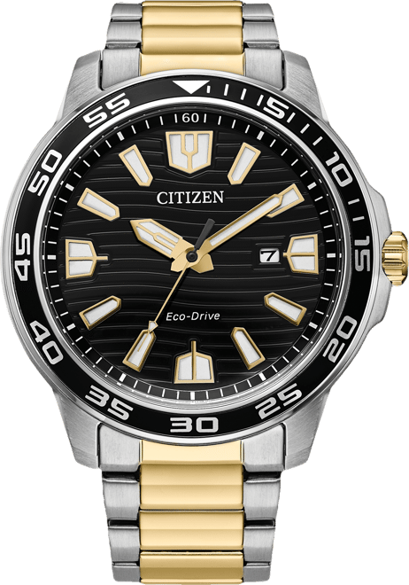 Men's Sport Two-Tone Stainless Steel Bracelet Watch 45mm