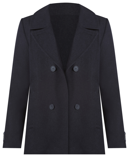Men's Danton Peacoat with Inset Bib