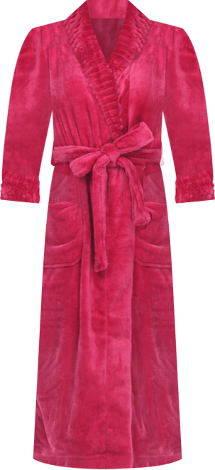 Women's Long Cozy Loungewear Belted Robe