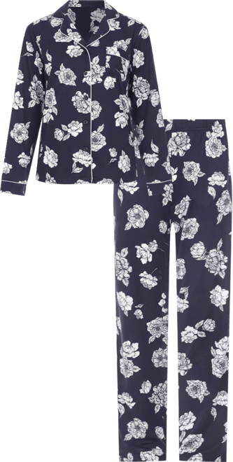 Women's Long Sleeve Floral Pajama Set, 2-Piece