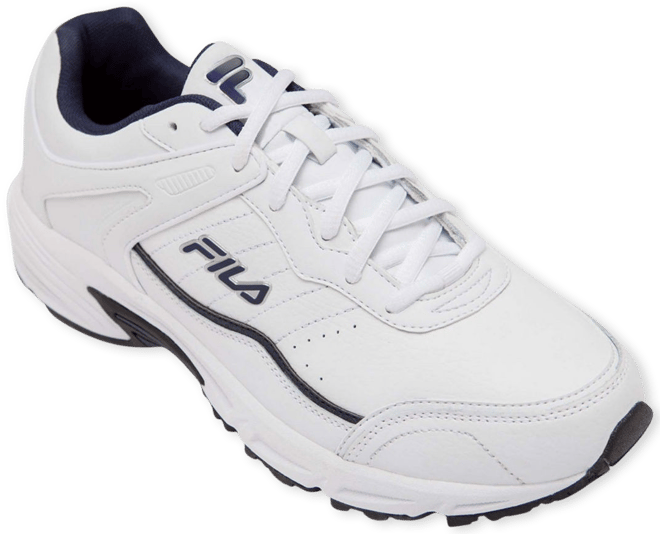 Fila Memory Sportland Mens Running Shoes Color Wht nvy slvr JCPenney