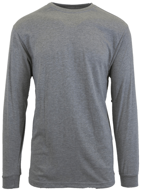 Men's Egyptian Cotton-Blend Long Sleeve Crew Neck Tee